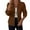 Brown, variant on Women's Zip Up Cable Knit Sweater Hood Long Sleeve Open Front Cardigan Warm Cardigan with Pockets Outwear Coats