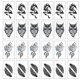 thumbnail image 1 of 24 hojas de tatuajes temporales pegatinas tatuaje para mujeres, niñas tatuaje de arte corporal, 1 of 6