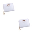 thumbnail image 1 of Monedero compacto y versátil Qarigey Cartera Tarjetero Carteras pequeñas Monedero blanco 2Conjunto, 1 of 6