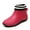 Hot Pink, variant on Men And Women Solid Color Fashion Short Tube Water Proof Non Rain Boots Warm And Velvet Short Rain Boots Non- Snow Boot Fashionable Versatile