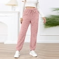 thumbnail image 4 of Diufon Women's Plush Pajama Pants Thermal High Waisted Fuzzy Fleece Home Sleepwear Pants with Pocket, 4 of 7