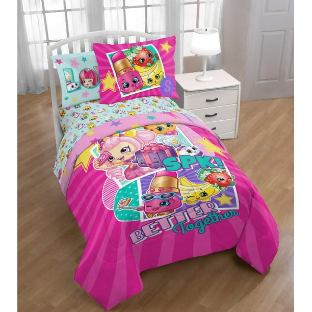 Shopkins Girls Full Comforter, Sheet Set & BONUS SHAM (6 Piece Bed In A