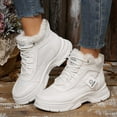 thumbnail image 2 of Women's Boots Cozy Mid Cut Casual Warmth Increasing Height Footwear for Cold Weather Outdoor Activities, 2 of 9