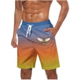 thumbnail image 1 of Pantalones Cortos Casuales para Hombre Imprimir con Bolsillos Pantalones de Playa de Cintura Elástica, Pantalones Cortos de Cintura Elástica para Hombre, 1 of 5