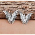 thumbnail image 2 of Pendientes colgantes de mariposa con filigrana bañados en plata para mujer (mariposa con filigrana), 2 of 4