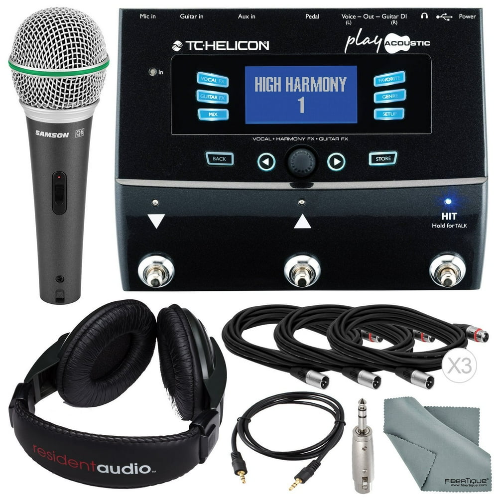 TCHelicon Play Acoustic Vocal and Acoustic Guitar Effect Processor Pedal and Deluxe Accessory