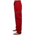 thumbnail image 2 of J. METHOD Mens Comfy Elastic Drawstring Fleece Cargo Sweat Pants M-5XL, 2 of 6