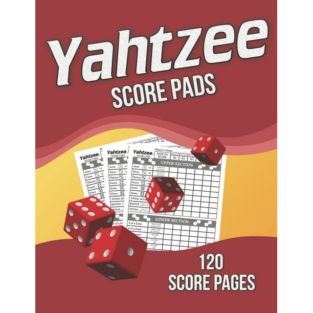 yahtzee score pads 120 score pages large print size 8 5 x 11 in dice board with game score cards record keeper coach scorebook walmart com