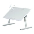 thumbnail image 2 of Happydeer Laptop Desk for Bed, Adjustable Laptop Stand Table with USB Light & Fan, Portable Laptop Bed Tray Table for Adults,Kids, Foldable Lap Tablet Table for Sofa Couch, White, 2 of 12