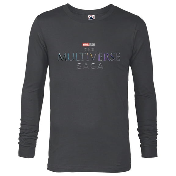 Marvel Studios The Multiverse Saga MCU Logo - Long Sleeve T-Shirt for Men - Customized-Charcoal Heather