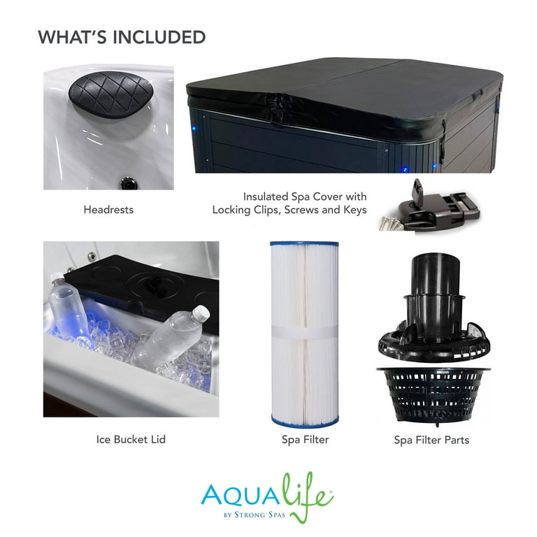 Aqualife Strong Spas Insight Hot Tub, 5-6 Person, 34-Jet, 73-Port