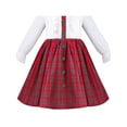 thumbnail image 5 of Girls Dress Red White Button Checks Plaid Christmas Holiday New Year 10 Years, 5 of 6