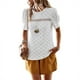 thumbnail image 3 of Camiseta de mujer Nikou Verano Encaje Mangas Cortas Abullonadas Cuello Redondo, 3 of 7