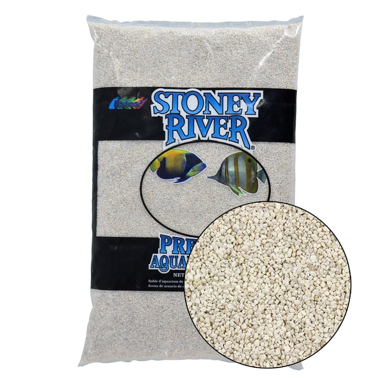 Estes Stoney River Premium Aquarium Sand - White - 5 lb, Colored, pH neutral and non-toxic aquarium sand.
