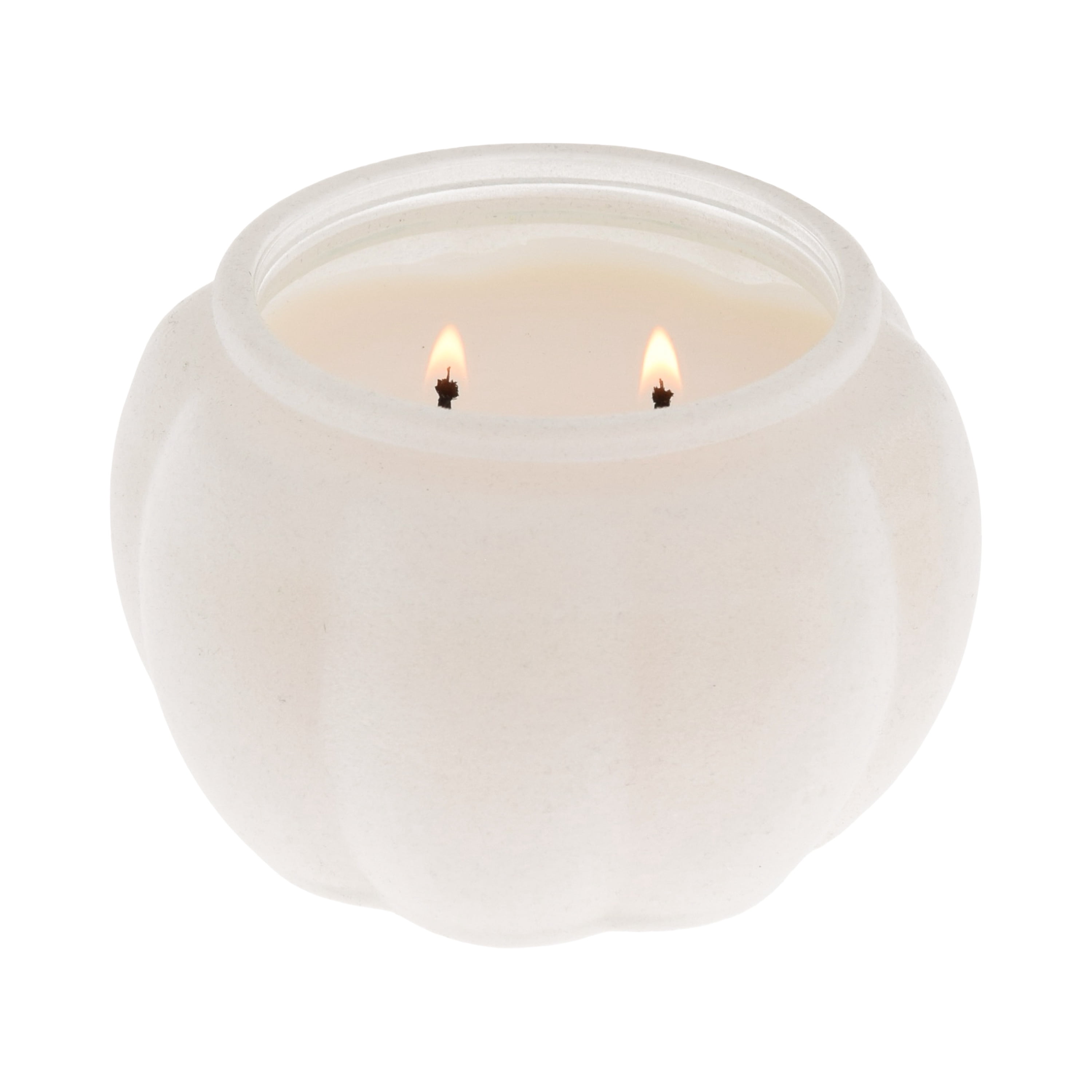 Better Homes & Gardens Salted Coconut Mahogany Scented 2-Wick 10oz (284.3 g) Medium Flocked Pumpkin Jar Candle