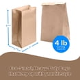 thumbnail image 2 of Pokanic Lunch Brown Paper 500 Bags (10 x 5 x 3 inch) #4 Bulk Kraft 4 lb Capacity Eco Friendly Reusable Heavy Duty Disposable for Grocery Snacks Crafts Lunch Sandwich Food (500 Bags, 10 x 5 x 3), 2 of 9