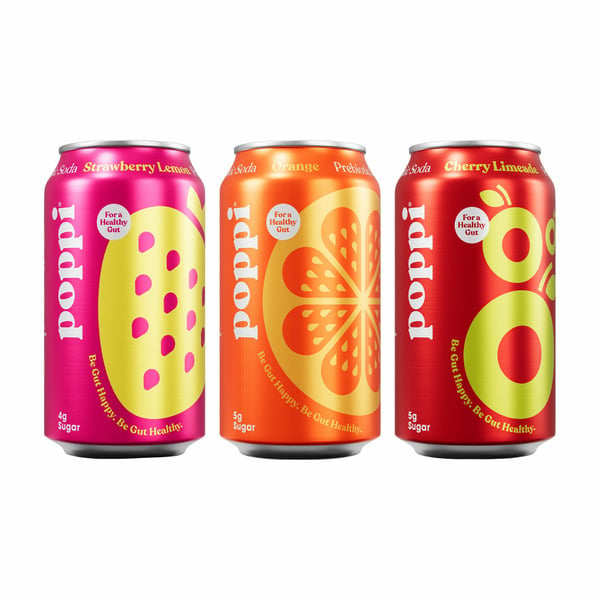 Poppi Prebiotic Soda, Variety Pack, 12 fl oz, 15-count - Walmart.com