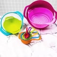 thumbnail image 5 of Cheer Collection 15 Piece Nested Bowl Set with Mixing Bowls, Colander, Sifter and Measuring Spoons, BPA-Free Bright Colorful Plastic, 5 of 7