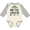 thumbnail image 3 of Inktastic My Tia Loves Me Childs Girls Long Sleeve Baby Bodysuit, 3 of 5