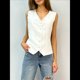 thumbnail image 4 of Chaleco de Traje de Mujer con Botonadura Sencilla, Cuello en V, Clásico, Informal, para Oficina, con Bolsillos XL, 4 of 9