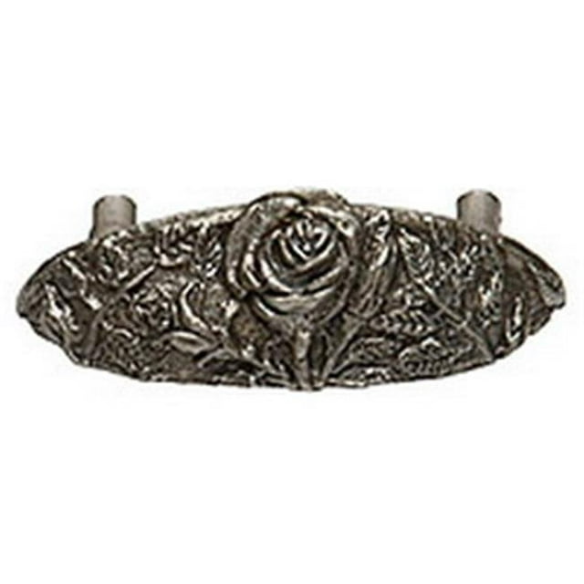 Premier Hardware Designs PHDC-12-SN 3 Inch Center-To-Center Rose Cup Cabinet Pull, Satin Nickel