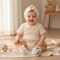 thumbnail image 2 of Daznico Baby Wheat Print Hat and Socks Set 2 Piece Floral Cute Adorable Sock Gift Set, 2 of 4