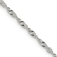 thumbnail image 6 of 925 Sterling Silver 2mm Singapore Chain 20 Inch, 6 of 7