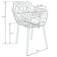 thumbnail image 4 of LeisureMod Stackable Dining Chair in Aluminum with Stackable and Floral Cutout Design Indoor Outdoor Use No Assembly for Modern Home, Kitchen, Patio Devon Collection, 4 of 10