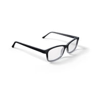 Walmart Mens Kevin Rectangular Prescription Eyeglasses with Case, Black Crystal