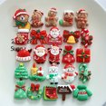 thumbnail image 1 of 10pcs Santa Claus Refrigerator Magnet Set - Cute Cartoon Design, Oval Plastic Magnets for Kitchen & Dining Decor, 1 of 6
