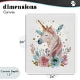 thumbnail image 4 of Stupell Industries Shabby Chic Floral Unicorn with Gold Details Canvas Art, 24 x 30, by LSR Design Studio, 4 of 8