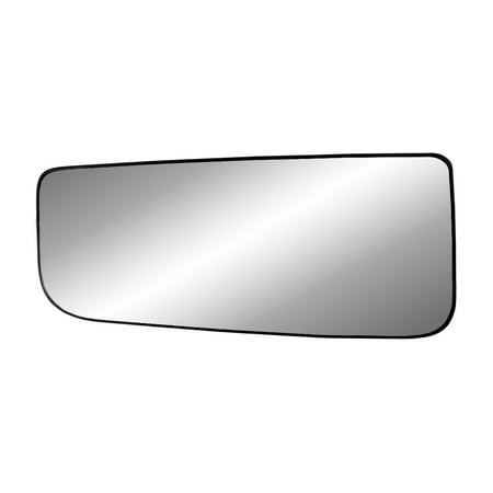 88309 - Fit System Driver Side Non-heated Mirror Glass w/ backing plate, Ford F150 15-18, towing mirror bottom lens, 3 3/ 4"x 8 5/ 16" x 8 1/ 2"
