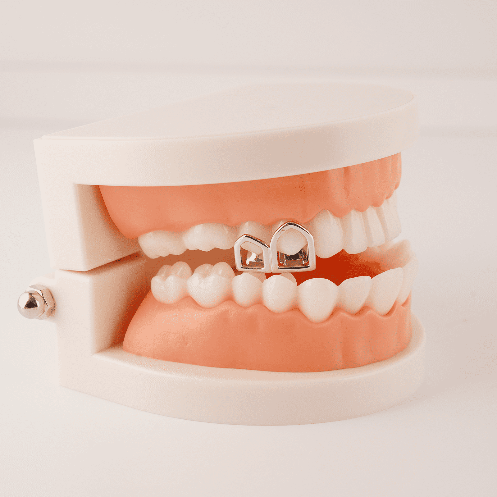 4PCS Gold & Silver Hip Hop Grillz Set, Iced-Out Design with Cubic Zirconia, Removable Party Rapper Teeth Jewelry for Men and Women