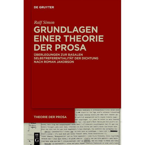 Theorie Der Prosa Grundlagen einer Theorie der Prosa, (Hardcover)