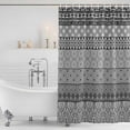 thumbnail image 2 of Grey Black Boho Shower Curtain Set - 72" x 78" Washable Bathtub Curtain with 12 Hooks, Vintage Ethnic Tribe Abstract Art Waterproof Fabric Stall Shower Curtains for Bathroom/Bathtub Décor, 2 of 6