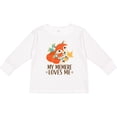 thumbnail image 3 of Inktastic My Memere Loves Me Fox Boys or Girls Long Sleeve Toddler T-Shirt, 3 of 5