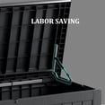 thumbnail image 6 of 270 Gallon Lockable Resin Deck Box, Waterproof UV-Resistant Outdoor Storage Box, Heavy Duty Garden Tool Organizer for Patio Storage, Pool Accessories, Outside Storage （Black）, 6 of 8