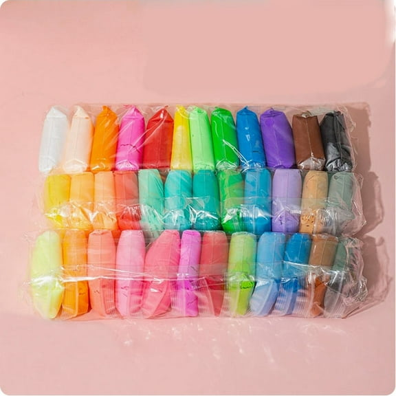 36 Color Light Clays DIY Kit, Non-Toxic Modeling Clay with Tools, Soft Air-Dry Sensory Clay for Creative Ages 4-5 5-6, Arts Crafts Activity Set