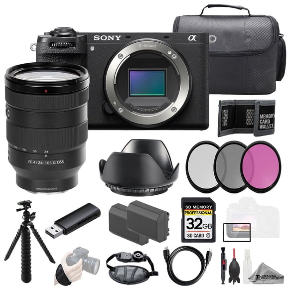 Sony a6700   24-105mm f/4 G OSS Lens  32GB   Ext Bat  3 PC Filter- Kit (International Version)