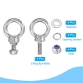 thumbnail image 3 of Uxcell 4 Set M6x16 Lifting Shoulder Eye Bolts, 304 Stainless Steel Male Thread with Screw Nut Flat Washer, 3 of 7