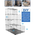 thumbnail image 5 of Kalolary Large Cat Cage, 4 Tier Cat Enclosures Indoor with Hammock DIY Pet Playpen Detachable Metal Wire Kennels Crate 4x3x2 Large Exercise Place Ideal for 1-3 Cats Small Animal, 5 of 6