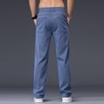 thumbnail image 5 of Kureaily Casual Pants Lightweight Breathable Stretch Straight Leg Trousers For Business Travel Comfortable Elastic Mens Casual Joggers Pants,34/(Blue), 5 of 5