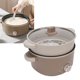 thumbnail image 5 of Olla Eléctrica Con Vaporera, Olla Para Ramen De Grado Alimenticio De 800 W Y 3 L, Sartén Antiadherente, Olla Eléctrica Multifuncional Para Pasta, Carne, Huevos, Arroz Frito,, 5 of 7