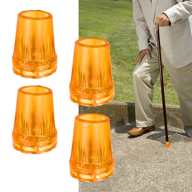 4 Piezas de Repuesto de Puntas de Muleta/resistente Resistente Reforzado Duradero Mejorado Engrosado/tapa de Pies de Muleta/puntas de Bastón para Bast Agujero amarillo de 28 mm