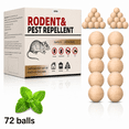 thumbnail image 2 of Natural Mice & Rat Deterrent‌ for Indoor/Outdoor Use -72 Packs, Peppermint Oil Moth Balls for RodentsRepellent, Family & Pet-Safe, Long-Lasting Mouse Control for Squirrels, Skunks, Chipmunks‌, 2 of 6
