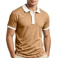 thumbnail image 2 of Breeze Polo Shirts for Men Color Block Henley Short Sleeve T Shirts Causal Athletic Golf Tees, 3XL, 2 of 7