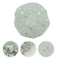 thumbnail image 3 of Unique Bargains 3 Pcs Women's Gold Butterfly Shower Cap for Bathroom Green, 3 of 5