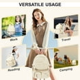thumbnail image 6 of Cute Backpacks for School Bookbag for Teenagers, School Backpack for Teens Book Bags School Bag for Women Men, Aesthetic Backpacks for Teens High School College Backpack Laptop Casual Daypack Beige, 6 of 10