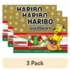 (3 pack) HARIBO Holiday Edition Gummies Red and Green Goldbears Gummy Candy, 3.4oz, Gift Box
