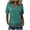 Sky Blue, variant on KIHOUT Women's Casual Notched V-Neck Short Sleeve T-Shirt Relaxed Fit Cotton-Like Everyday Summer Top